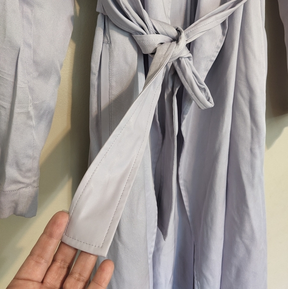 Badgley Mischka Angelina Trench Coat in Lavender Size XL - Picture 6 of 10